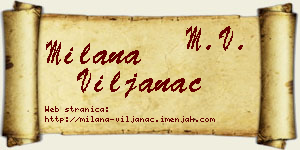 Milana Viljanac vizit kartica
